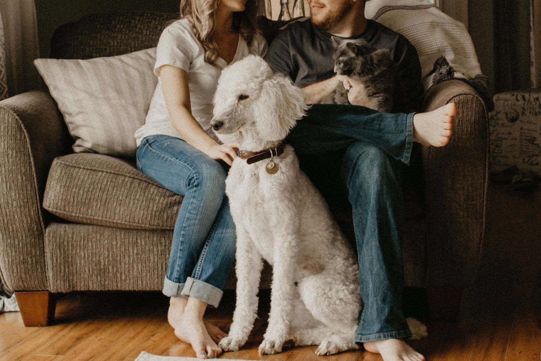 Couple with their dog